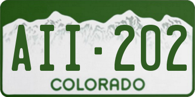 CO license plate AII202