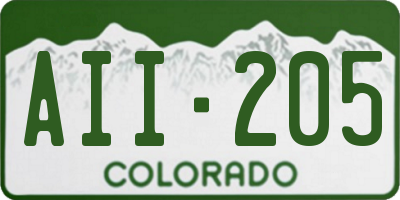 CO license plate AII205