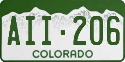 CO license plate AII206