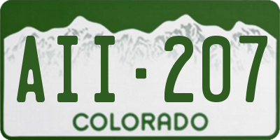 CO license plate AII207