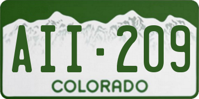 CO license plate AII209