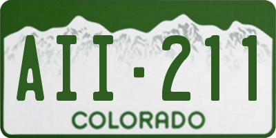 CO license plate AII211