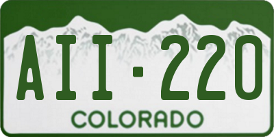 CO license plate AII220