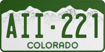 CO license plate AII221