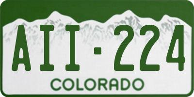 CO license plate AII224