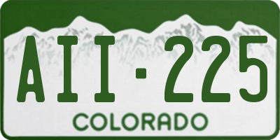 CO license plate AII225