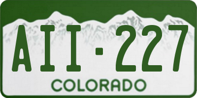 CO license plate AII227
