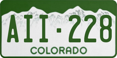 CO license plate AII228