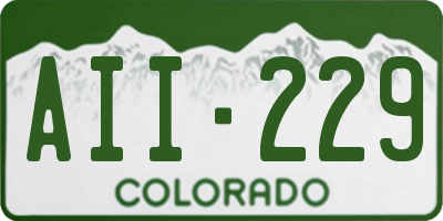 CO license plate AII229