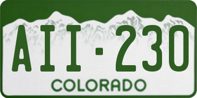 CO license plate AII230