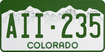 CO license plate AII235
