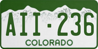 CO license plate AII236