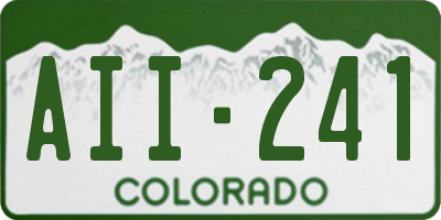 CO license plate AII241