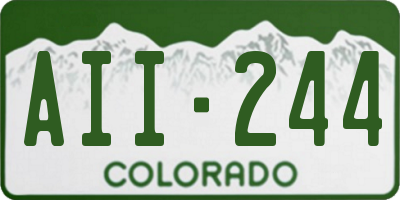 CO license plate AII244