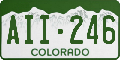 CO license plate AII246