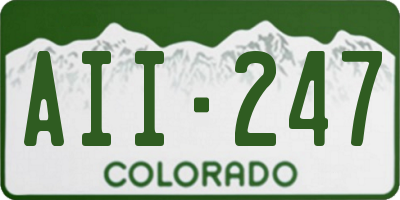 CO license plate AII247