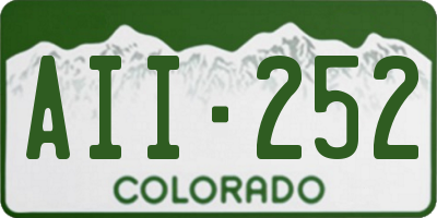 CO license plate AII252