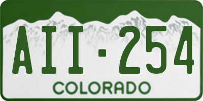 CO license plate AII254