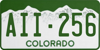 CO license plate AII256