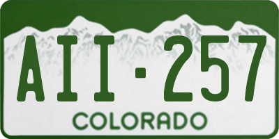 CO license plate AII257