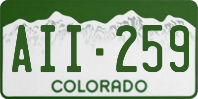 CO license plate AII259