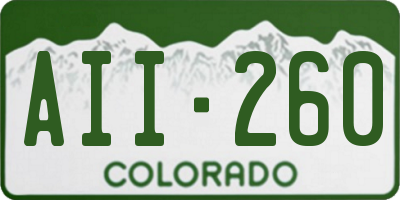 CO license plate AII260