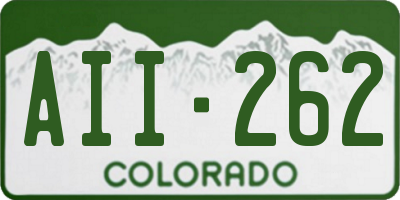 CO license plate AII262