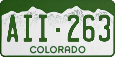 CO license plate AII263