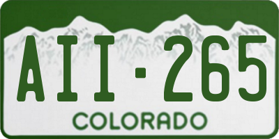 CO license plate AII265