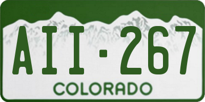 CO license plate AII267