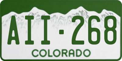 CO license plate AII268