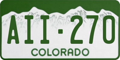CO license plate AII270