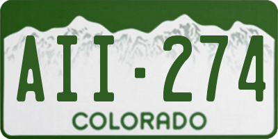 CO license plate AII274