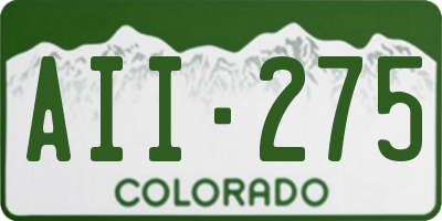 CO license plate AII275