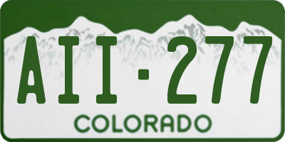 CO license plate AII277
