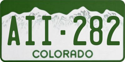 CO license plate AII282