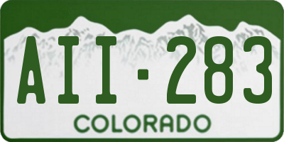 CO license plate AII283