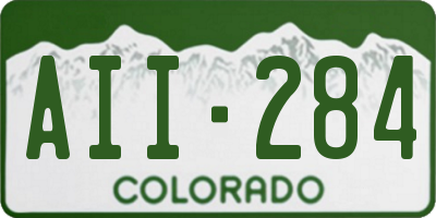 CO license plate AII284