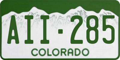CO license plate AII285
