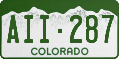 CO license plate AII287