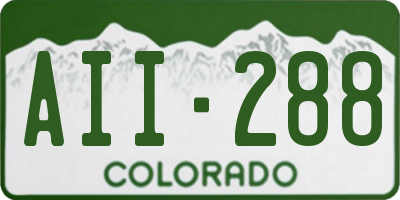 CO license plate AII288