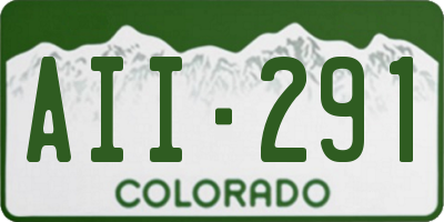 CO license plate AII291