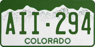 CO license plate AII294
