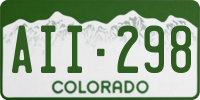 CO license plate AII298