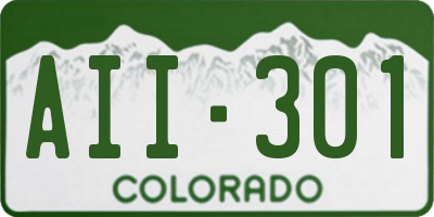 CO license plate AII301