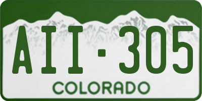 CO license plate AII305