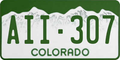 CO license plate AII307