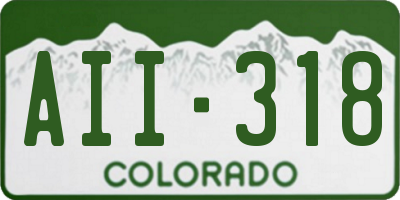 CO license plate AII318