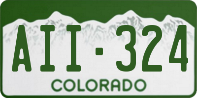 CO license plate AII324