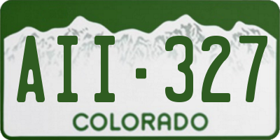 CO license plate AII327